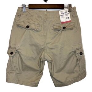 Aeropostale Mens Stretch Cargo Shorts Beige Tan Size 29 NWT Casual Classic Fit